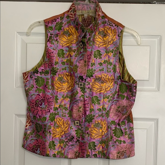 Runway 💕💕  Silk Zuzka Fabricology New York Vest, Lg 💕💕 - Picture 9 of 11